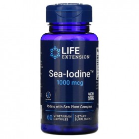 Морской йод 1000 мкг Sea-Iodine Life Extension 60 капсул