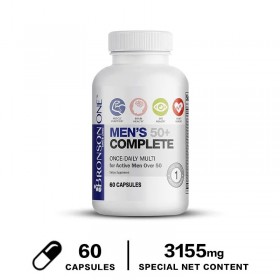 Мультивитамины и минералы для поддержки функции мозга и сердца Bronson ONE Daily Mens 50+ 60 капсул