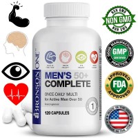 Мультивитамины и минералы для поддержки функции мозга и сердца Bronson ONE Daily Mens 50+ 120 капсул