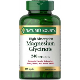 Глицинат магния с высокой степенью усвояемости Natures Bounty Magnesium Glycinate 180 капсул