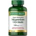 Глицинат магния с высокой степенью усвояемости Natures Bounty Magnesium Glycinate 180 капсул