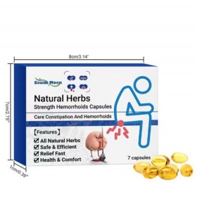 Натуральное средство от геморроя South Moon Natural Herbs Strength Hemorrhoids 7 травяных капсул