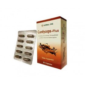 Кордицепс-плюс с женьшенем и линчжи для здоровья от Herbal One 30 капсул