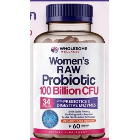 Raw Probiotics for Women 100 Billion Сырые пробиотики для женщин  60 капсул