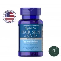 Puritan's Pride Волосы кожа и ногти 60 капсул Hair Skin Nails 3000 mcg Puritans Pride USA