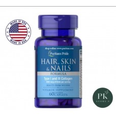 Puritan's Pride Волосы кожа и ногти 60 капсул Hair Skin Nails 3000 mcg Puritans Pride USA