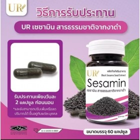 Мощный антиоксидант UR Sesamin концентрированный экстракт семян черного кунжута 60 шт.