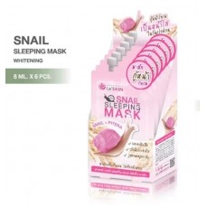 Le'SKIN Snail Sleeping Mask — несмываемая ночная маска для лица 6 шт. по 8 грамм