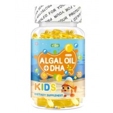 Algal Oil + DHA Kids для иммунитета, улучшения памяти и зрения детей от 2 лет 30 капсул