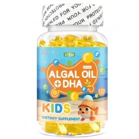 Algal Oil + DHA Kids для иммунитета, улучшения памяти и зрения детей от 2 лет 120 капсул