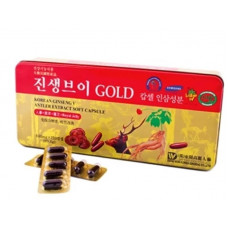 Korean Ginseng V Antler Extract Soft Capsule (Ginseng V Gold) для общего укрепления организма 120 капсул