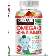 Kirkland Signature Omega-3 + DHA Gummies Kids добавка для детей от 2 лет 60 шт.