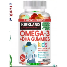 Kirkland Signature Omega-3 + DHA Gummies Kids добавка для детей от 2 лет 60 шт.