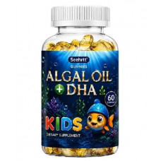 Algal Oil + DHA Kids для иммунитета, улучшения памяти и зрения детей от 2 лет 60 капсул