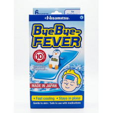 Охлаждающий гелевый пластырь ByeBye-FEVER для детей от японского производителя Hisamitsu 6 шт. Охлаждающий гелевый пластырь ByeBye-FEVER для детей от японского производителя Hisamitsu 6 шт.