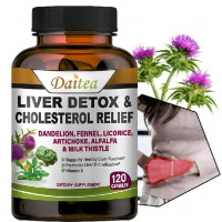  Daitea Liver Detox & Cholesterol Relief для поддержки функций печени 120 капсул