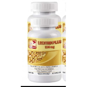 Lecithin Plus 1200 mg для улучшения общего состояния здоровья и обмена веществ 60 капсул