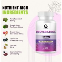 Ресвератрол LSLSHEALTH Resveratrol 1600 мг 120 капсул