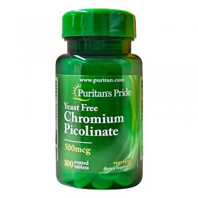 Пиколинат хрома Chromium Picolinate Puritans Pride 500 мкг 100 капсул