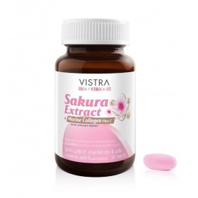 Омолаживающий комплекс с морским коллагеном и экстрактом сакуры Vistra Sakura extract 30 шт