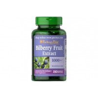 Экстракт черники PURITANS PRIDE BILBERRY FRUIT EXTRACT 1000mg 180 капсул