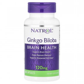 Гинкго Билоба для мозга памяти концентрации Natrol Ginkgo Biloba 120 mg  60 капсул