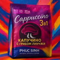 Кофе растворимый Phuc Sinh Cappuccino 3 в 1 с грибом линчжи 25 пакетиков