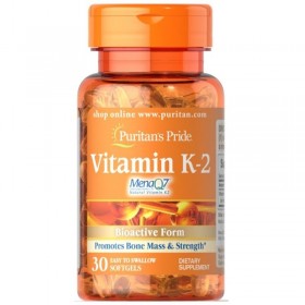 Витамин К-2 MenaQ7 100 мкг Puritans Pride Vitamin K-2 MenaQ7 30 капсул