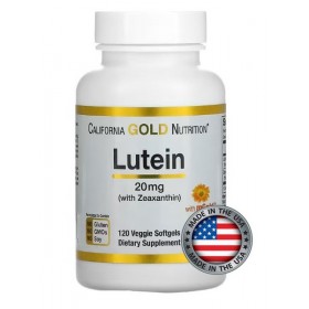 Лютеин с зеаксантином California Gold Nutrition Lutein 20 мг 120 капсул