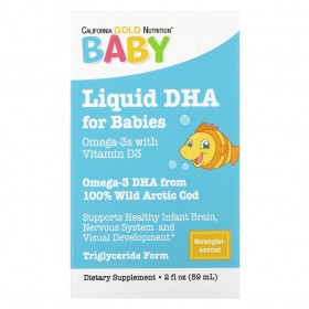 Жидкая ДГК для детей от California Gold Nutrition Babys DHA 