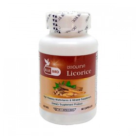 Травяной комплекс лакрица витамины и аминокислоты Licorice Dietary Supplement Bluebird 60 капсул