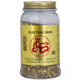 Капсулы с жиром кобры Siam Snake Farm Sir Ying Wan для дыхательных путей и легких 450 капсул