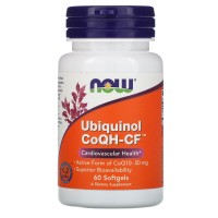 Убихинол коэнзим QH-CF NOW Foods Ubiquinol 50 мг 60 капсул