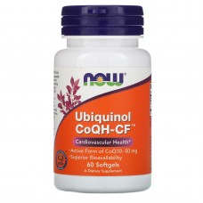Убихинол коэнзим QH-CF NOW Foods Ubiquinol 50 мг 60 капсул