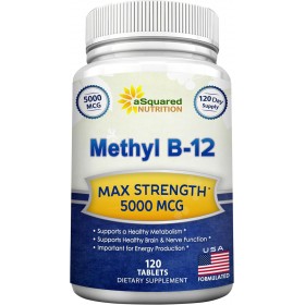 Витамин B12-5000 MCG aSquared Nutrition Max Strength 120 таблеток
