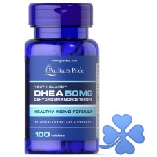 DHEA для иммунитета, против старения Puritans Pride, 50 мг. 100 штук. 