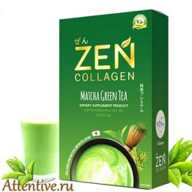 Жидкий коллаген с витаминами, японский  Органик Матча, Zen, 5 шт.