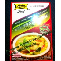 Паста для приготовления соусов и супов Грин кари с кокосовым молоком Lobo, 100 гр. 