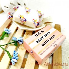 Мыло с АНА кислотами омолаживающее Baby Face Soap with AHA, 50 гр.