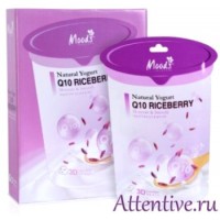 Осветляющая, увлажняющая маска Natural Yogurt Q10 Riceberry 10 шт. Moods.