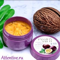 Натуральный фруктовый сорбет Маракуйя, соляной скраб Mistine,  200 гр.