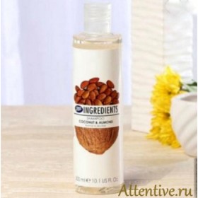 Увлажняющий шампунь Кокос и миндаль  Boots, Ingredients, 300 мл. 