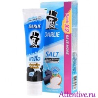 Отбеливающая, лечебная зубная паста Уголь+Соль, 2 шт. по 140 гр. Darlie salt.