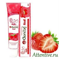 Детская безсульфатная зубная паста, клубника и кальций, Twin Lotus, 35 гр.